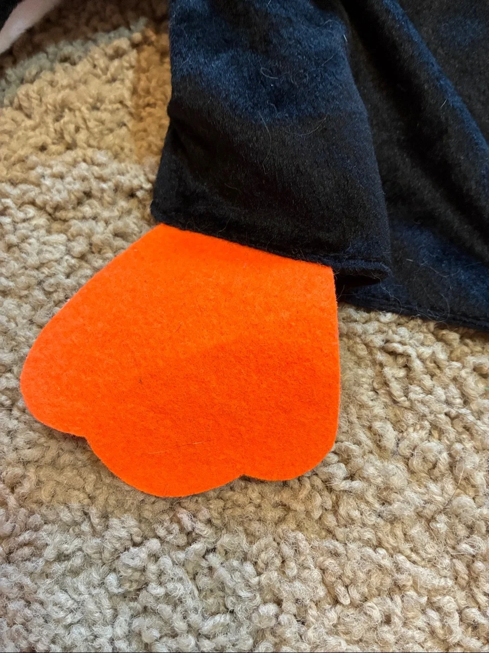 Top Paw Black Penguin Dog Costume with Red Bow and Orange Feet
